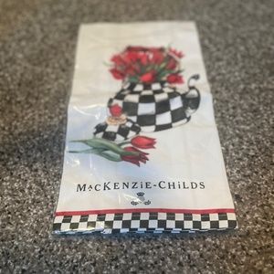 Mackenzie Childs Tulip Tea Kettle towel, new in package